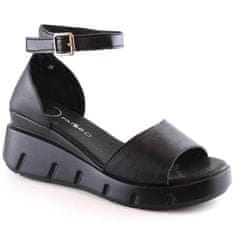 Filippo Dámské kožené sandály černé velikost 41