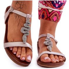 Kožené sandály s ornamentálním hadem S.Barski velikost 41