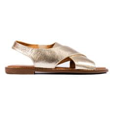 Dámské zlaté ploché sandály Potocki velikost 36