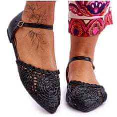 Elegantní dámské ploché sandály Black velikost 38
