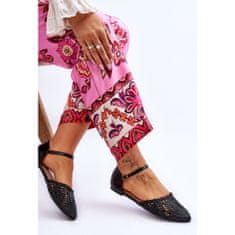 Elegantní dámské ploché sandály Black velikost 38