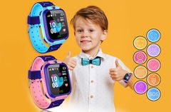 CoolCeny Dětské chytré hodinky s kamerou a GPS lokátorem - Růžová