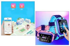 CoolCeny Dětské chytré hodinky s kamerou a GPS lokátorem - Růžová