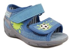 Befado chlapecké sandálky SUNNY 433P010 modré, fotbalový míč, velikost 23