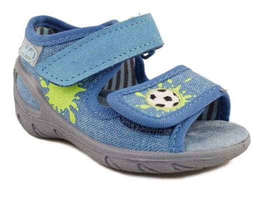 Befado chlapecké sandálky SUNNY 433P010 modré, fotbalový míč