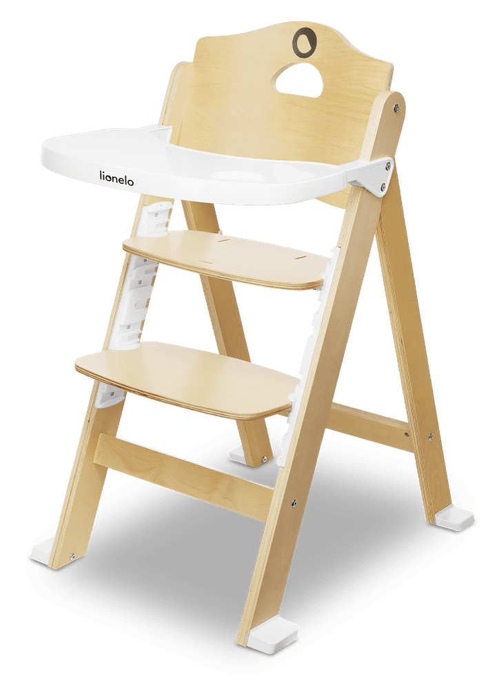 Levně Lionelo jídelní židlička FLORIS WHITE NATURAL