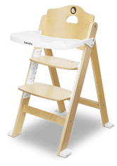 Lionelo jídelní židlička FLORIS WHITE NATURAL