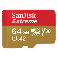 SanDisk Extreme microSDXC card for Mobile Gaming 64GB 170MB/s and 80MB/s, A2 C10 V30 UHS-I U3