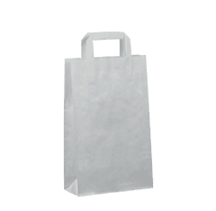 EcoRevolution Papírová taška s plochým uchem 220+100x360 mm bílá 25 ks