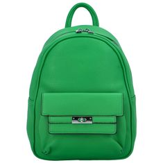 BELLA BELLY Dámský koženkový batoh s přední kapsou Iris, zelený