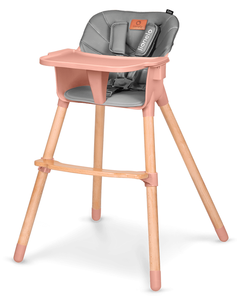Levně Lionelo jídelní židlička KOEN PINK ROSE