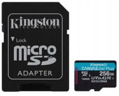 Kingston Paměťová karta microSDXC 256GB + adaptér