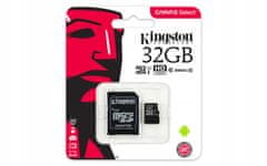 Kingston Paměťová karta microSDHC 32GB + adaptér