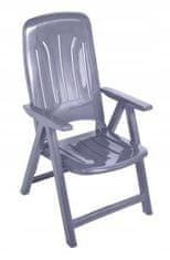 OEM Plastová zahradní židle šedá