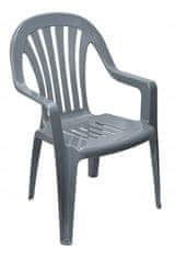 OEM Šedá plastová zahradní židle Rubin