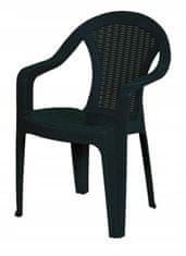 Chomik Plastová zahradní židle zelená do 100 kg