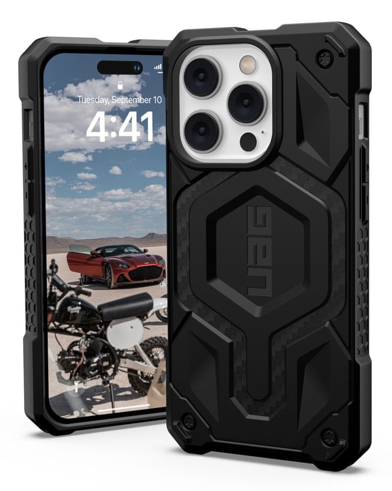 Levně UAG Monarch Pro MagSafe, carbon fiber - iPhone 14 Pro, 114030114242
