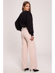 makover Dámské elegantní kalhoty Kunwen K114 pudrová růžová L