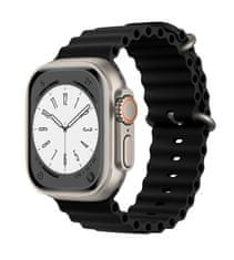 TopQ Silikonový řemínek Rugged pro Apple Watch 38-40-41 mm černý 95839