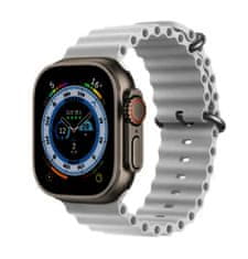 TopQ Silikonový řemínek Rugged pro Apple Watch 38-40-41 mm šedý 95838