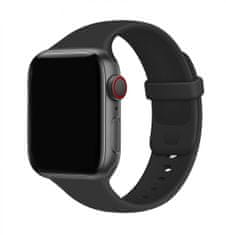 TopQ Silikonový řemínek Gummy pro Apple Watch 42-44-45-49 mm černý 95832