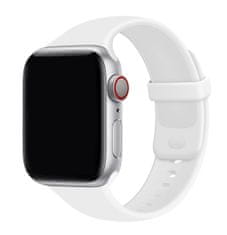 TopQ Silikonový řemínek Gummy pro Apple Watch 42-44-45-49 mm bílý 95831