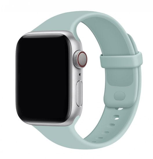 TopQ Silikonový řemínek Gummy pro Apple Watch 38-40-41 mm bledě modrý 95828