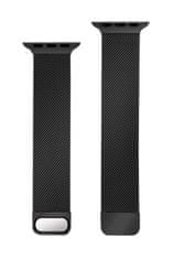 TopQ Kovový řemínek LUXURY Magnet pro Apple Watch 38-40-41 mm černý 95816