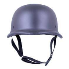 Sodager Retro otevřená moto helma DH-001 Barva matně černá, Velikost L (59-60)