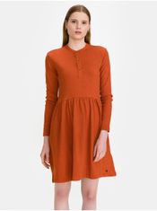Superdry Oranžové dámské žebrované krátké šaty SuperDry Jersey XS