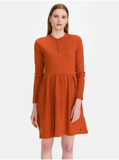 Superdry Oranžové dámské žebrované krátké šaty SuperDry Jersey