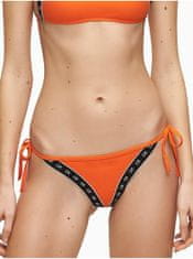 Calvin Klein Oranžový spodní díl plavek Cheeky String Side Tie Vermillion Orange Calvin Klein Underwear XL