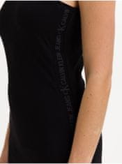 Calvin Klein Černé dámské krátké šaty Calvin Klein Jeans Logo Trim S