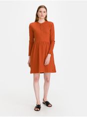 Superdry Oranžové dámské žebrované krátké šaty SuperDry Jersey XS