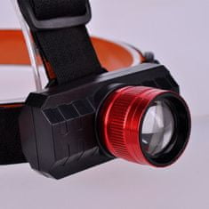 Solight Solight LED čelová nabíjecí svítilna, 3W,150lm, zoom, Li-ion, USB WN36