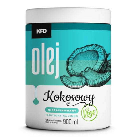 KFD NUTRITION nerafinovaný kokosový olej 900 ml
