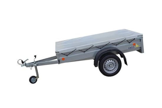 Plachta na přívěsný vozík 2120 x 1330 mm, šedá, CZ výroba (tkaná plachtovina 650 g/m2)