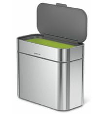 Simplehuman CW1645 Odpadkový koš na kompostovatelný odpad z kuchyně – 4 L, kartáčovaná ocel, FPP