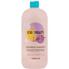 Inebrya Ice Cream Liss Perfect - Vyhlazující šampon, Zabraňuje krepatění a udržuje efekt po dlouhou dobu, 1000ml