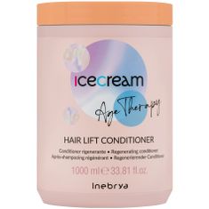 Inebrya Ice Cream Hair Lift - Regenerační kondicionér pro zralé vlasy, Intenzivní kondicionér pro zralé vlasy, Obnovuje mladistvý vzhled, 1000ml