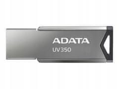 Adata Pendrive UV350 stříbrný/černý 128 GB