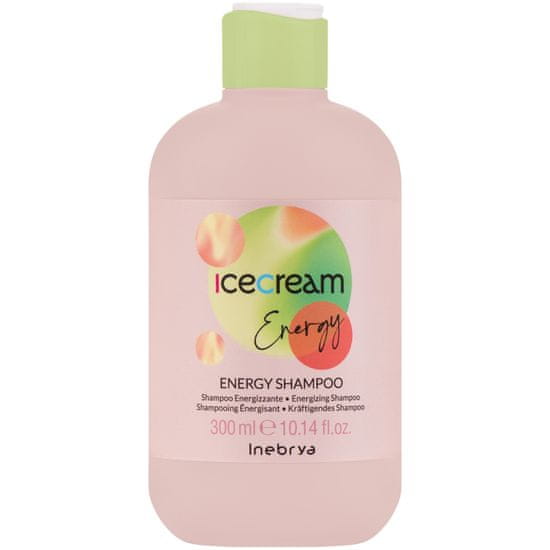 Inebrya Ice Cream Energy čisticí šampon na vlasy, Hydratuje a chrání vlasy před škodlivými faktory, 300ml