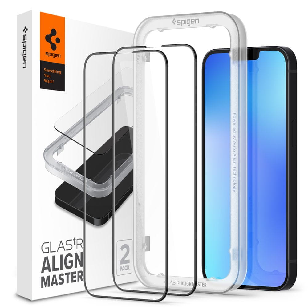 Levně Spigen tR Align Master 2 Pack, FC black - iPhone 14 Plus/iPhone 13 Pro Max, AGL03377