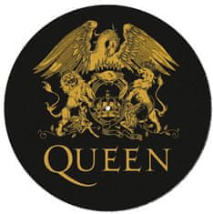 CurePink Podložka na talíř gramofonu Queen: Logo (průměr 30,5 cm)