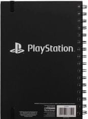 CurePink Blok-zápisník Playstation: Onyx (15 x 16 cm) černý
