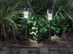 Kaemingk Zahradní lampa na solární pohon stříbrná LED 36 cm