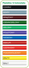 BTS Netoxická školní plastelína 12 barev