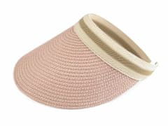 Kraftika 1ks pudrová dámský letní kšilt slaměný, klobouky