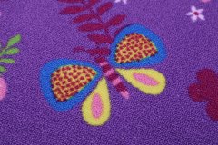 Vopi Dětský kusový koberec Motýlek 5291 fialový 80x120