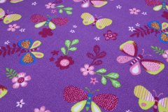 Vopi Dětský kusový koberec Motýlek 5291 fialový 80x120